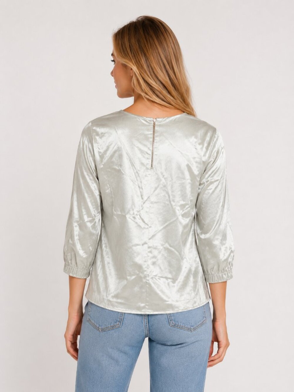 Kate Spade New York Blouse Three-Quarter Length Sleeves Ivory Cream - Picture 2 of 6